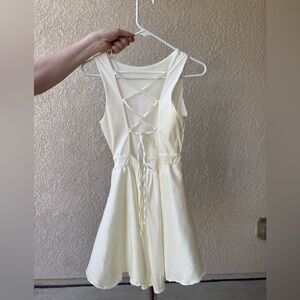 Elegant Cream Sleeveless Dress
